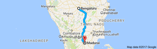 Bangalore to Madurai route, distance, time and road conditions