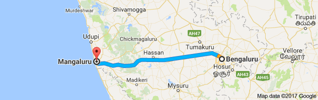 Bangalore to Mangalore route, distance, time and road conditions