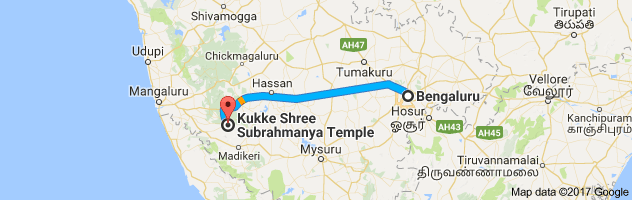 Bangalore to KukkeSubramanya route, distance, time and road conditions