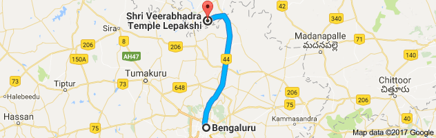 Bangalore to Lepakshi Temple   route, distance, time and road conditions