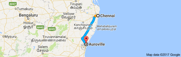 Chennai to Auroville route, distance, time and road conditions