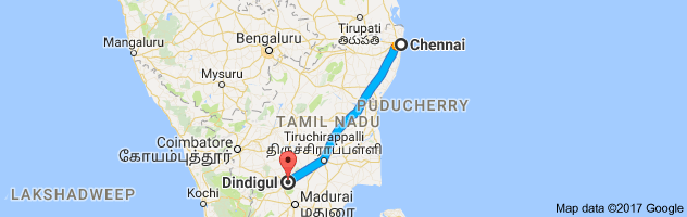 Chennai to Dindigul   route, distance, time and road conditions