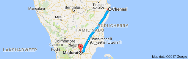 Chennai to Madurai route, distance, time and road conditions