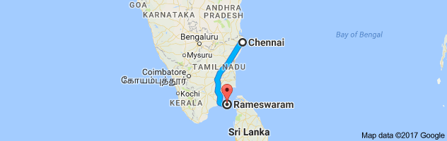 Chennai to Rameshwaram route, distance, time and road conditions