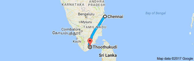 Chennai to Thoothukudi route, distance, time and road conditions