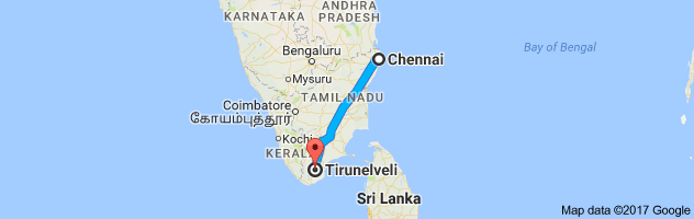 Chennai to Tirunelveli route, distance, time and road conditions