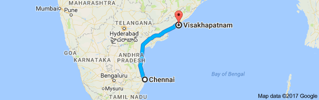 Chennai to Vizag route, distance, time and road conditions