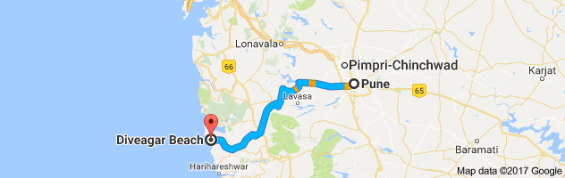 Pune to Diveagar route, distance, time and road conditions