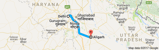 Delhi to Aligarh  route, distance, time and road conditions