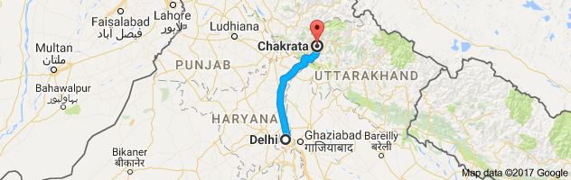 Delhi to  Chakrata route, distance, time and road conditions