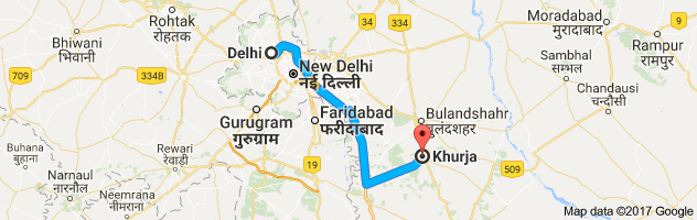 Delhi to Khurja route, distance, time and road conditions