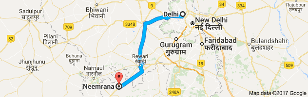 Delhi to Neemrana route, distance, time and road conditions