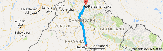 Delhi to Prashar route, distance, time and road conditions