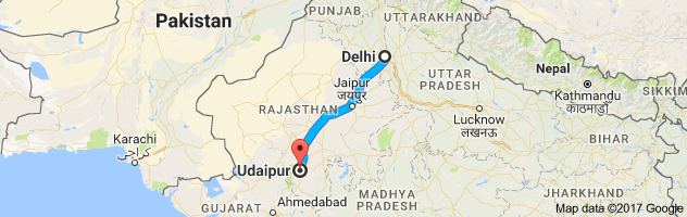 Delhi to Udaipur route, distance, time and road conditions