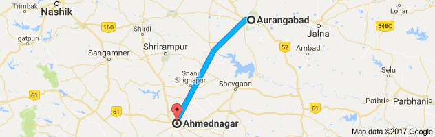 Aurangabad to Ahmednagar route, distance, time and road conditions