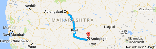 Aurangabad to Ambajogai route, distance, time and road conditions