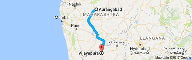 Aurangabad to Bijapur route, distance, time and road conditions