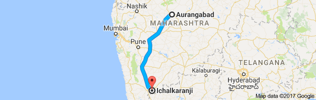 Aurangabad to Ichalkaranji route, distance, time and road conditions