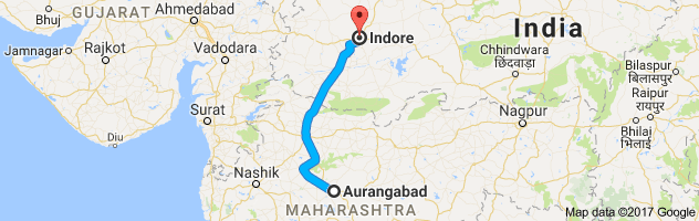 Aurangabad to Indore route, distance, time and road conditions