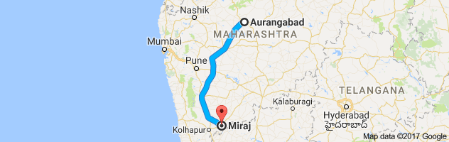 Aurangabad to Miraj route, distance, time and road conditions