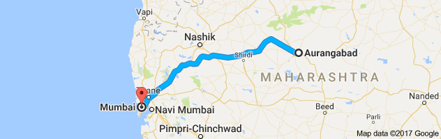 Aurangabad to Mumbai route, distance, time and road conditions