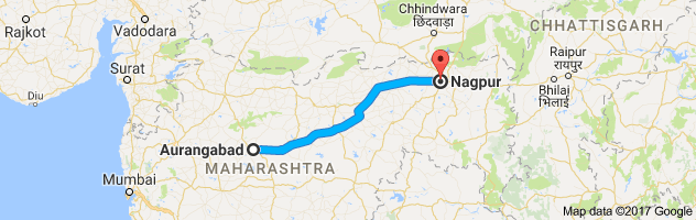 Aurangabad to Nagpur route, distance, time and road conditions