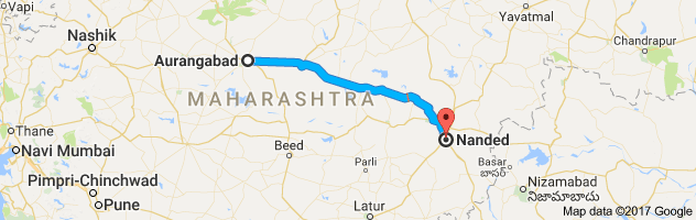 Aurangabad to Nanded route, distance, time and road conditions