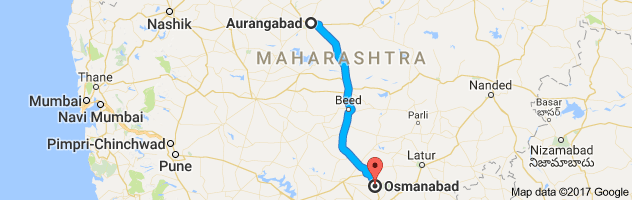 Aurangabad to Osmanabad route, distance, time and road conditions