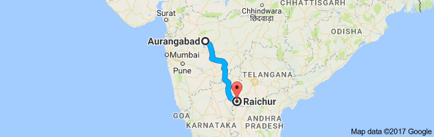 Aurangabad to Raichur route, distance, time and road conditions