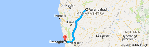 Aurangabad to Ratnagiri route, distance, time and road conditions