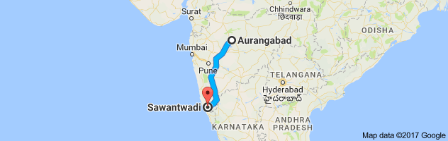 Aurangabad to Sawantwadi route, distance, time and road conditions