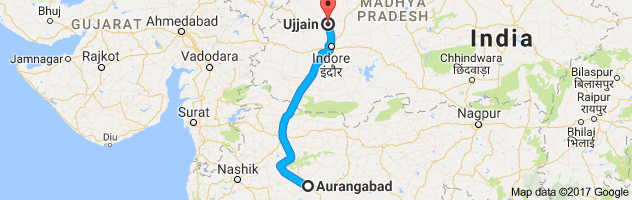 Aurangabad to Ujjain route, distance, time and road conditions