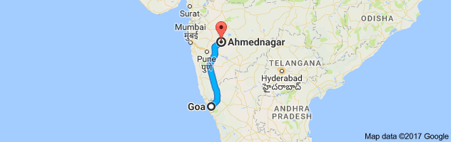 Goa to Ahmednagar  route, distance, time and road conditions