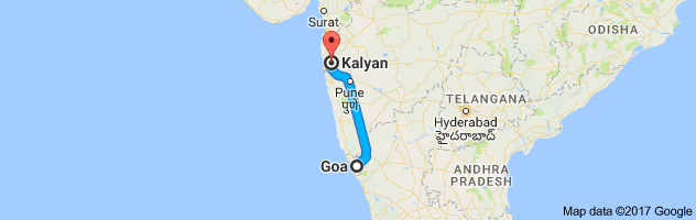 Goa to Kalyan  route, distance, time and road conditions