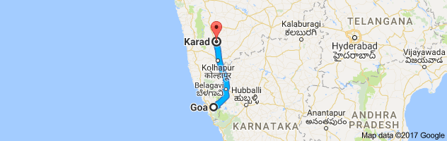 Goa to Karad route, distance, time and road conditions