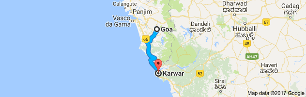 Goa to Karwar route, distance, time and road conditions