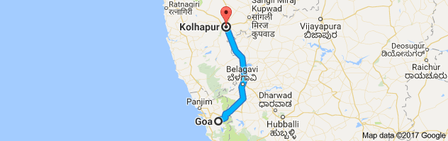 Goa to Kolhapur route, distance, time and road conditions