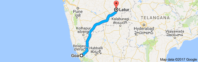 Goa to Latur route, distance, time and road conditions