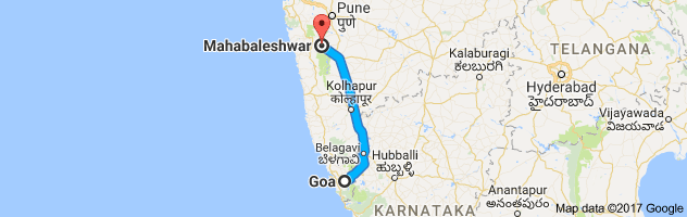 Goa to Mahabaleshwar route, distance, time and road conditions