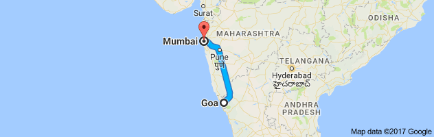 Goa to Mumbai route, distance, time and road conditions