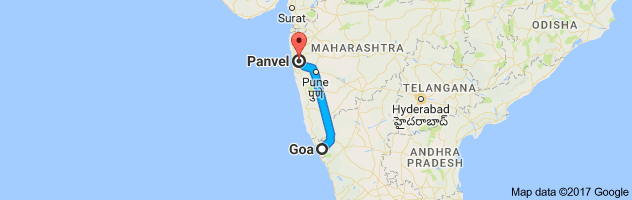 Goa to Panvel   route, distance, time and road conditions