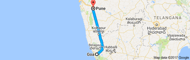 Goa to Pune   route, distance, time and road conditions