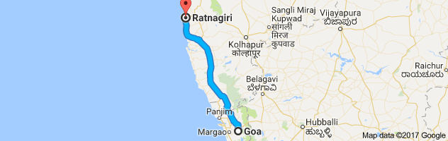 Goa to Ratnagiri route, distance, time and road conditions