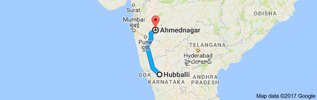 Hubli to Ahmednagar route, distance, time and road conditions