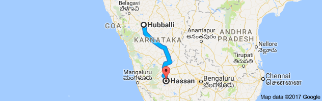 Hubli to Hassan route, distance, time and road conditions