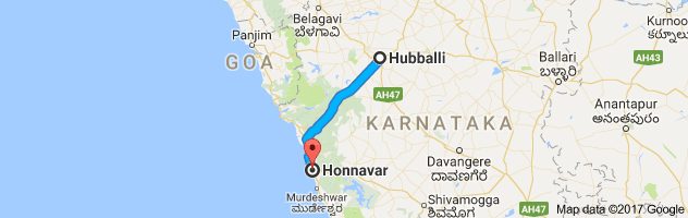 Hubli to Goa route, distance, time and road conditions