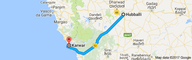 Hubli to Karwarroute, distance, time and road conditions