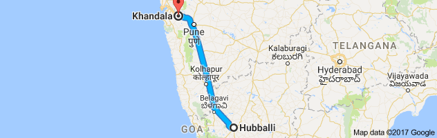 Hubli to Khandalaroute, distance, time and road conditions