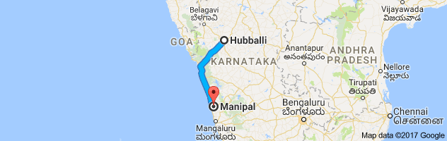 Hubli to Manipal route, distance, time and road conditions