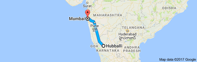 Hubli to Mumbai  route, distance, time and road conditions